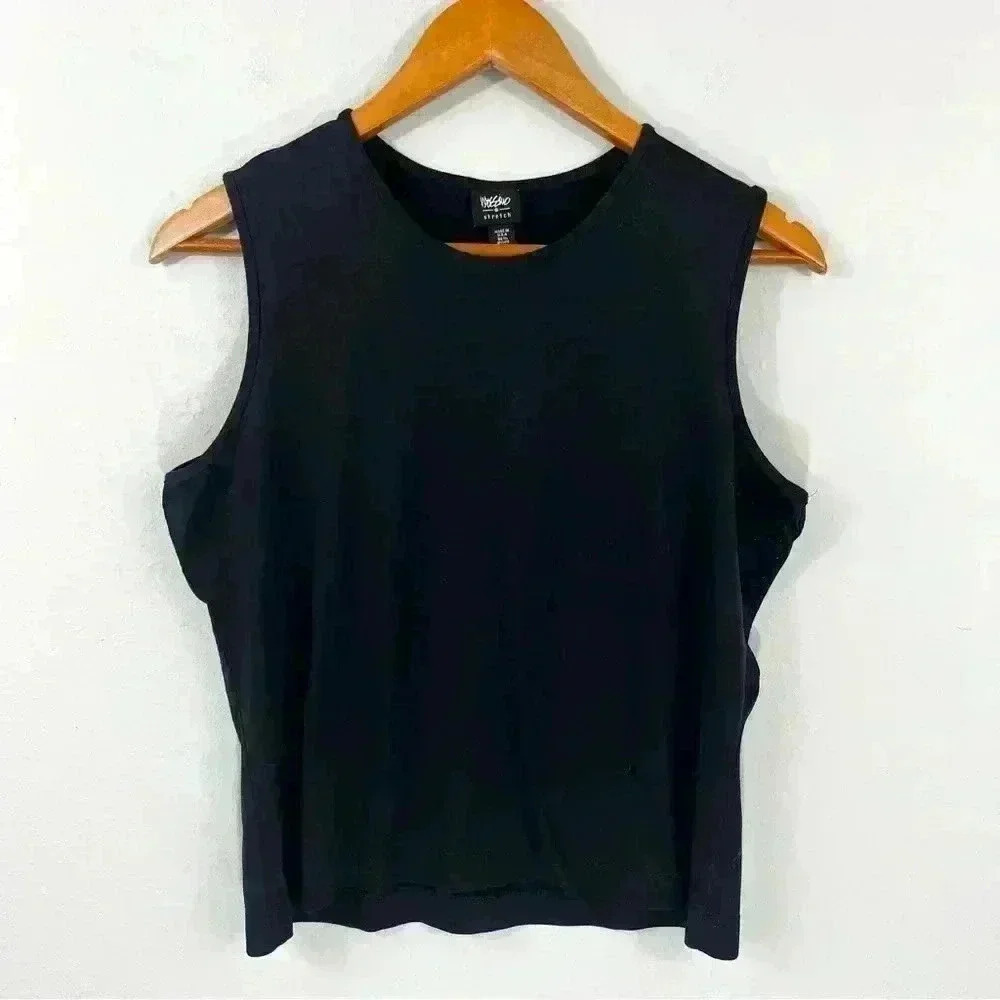 Mossimo black sleeveless stretchy top - Picture 1 of 2